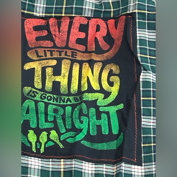 NWT UpCycled Graphic Flannel Bob Marley Graphic Flannel size xL - Picture 4 of 8